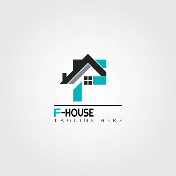 Modèle Icône Maison Avec Lettre Design Logo Vectoriel Créatif Maison — Image vectorielle