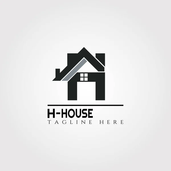 Σπίτι Εικονίδιο Πρότυπο Γράμμα Σπίτι Δημιουργικό Διάνυσμα Σχεδιασμό Λογότυπου Αρχιτεκτονική — Διανυσματικό Αρχείο