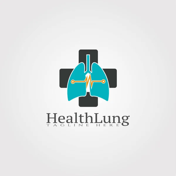 Lung Care Vector Logo Design Healthcare Medical Icon — Stock Vector