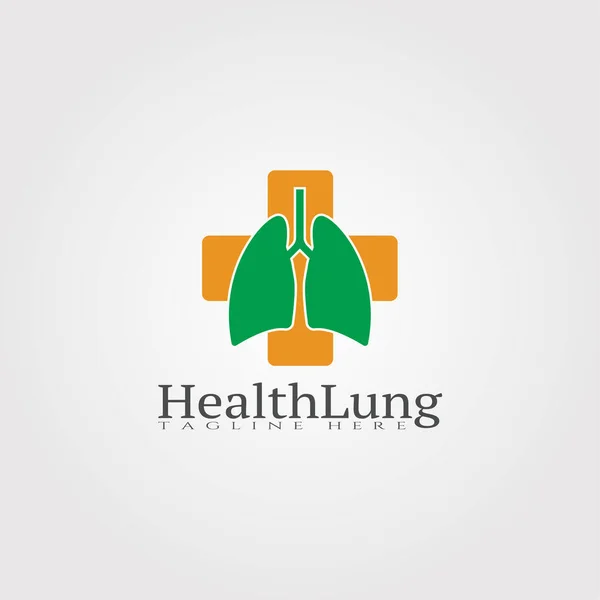 Lung Care Vector Logo Design Healthcare Medical Icon — Stock Vector