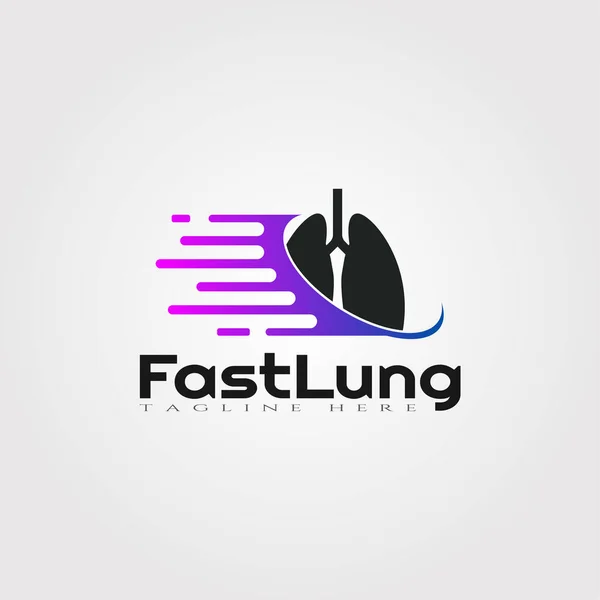 肺ベクトルのロゴのデザイン 医療や医療のアイコン — ストックベクタ