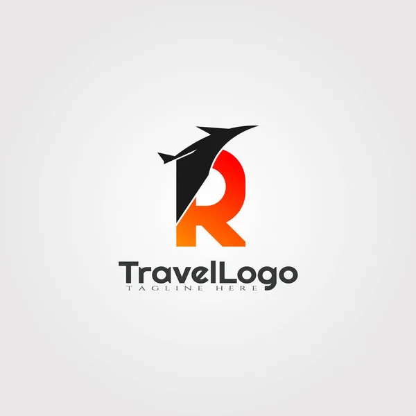 Design Logotipo Vetor Agente Viagens Com Iniciais Letter —  Vetores de Stock