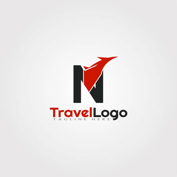 Viagens Agente Vetor Logotipo Design Com Iniciais Letra —  Vetores de Stock
