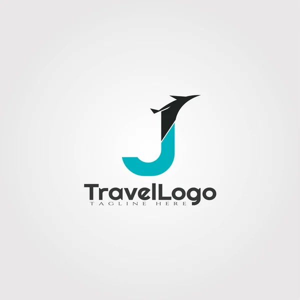 Diseño Del Logotipo Del Vector Agente Viajes Con Iniciales Letter — Archivo Imágenes Vectoriales