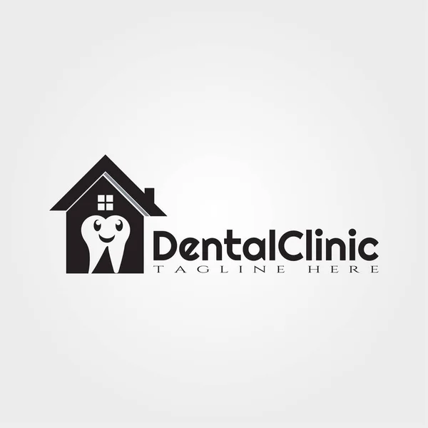 Векторный Дизайн Логотипа Человеческого Зуба Защита Зубов Стоматологическое Изображение Элемент — стоковый вектор
