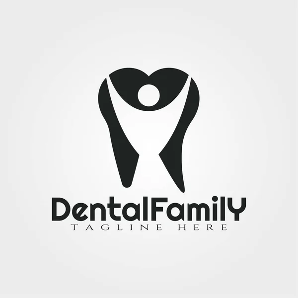 Векторний Дизайн Логотипу Зуба Людини Захист Зубів Зображення Зубів Елемент — стоковий вектор