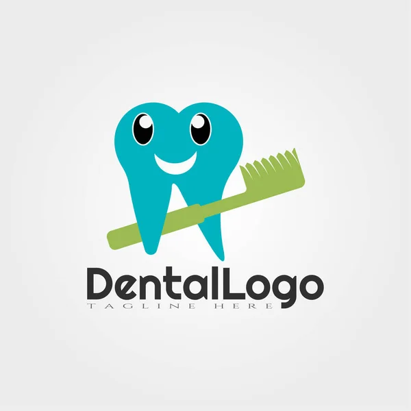 Diseño Vectorial Del Logotipo Del Diente Humano Protección Dental Imagen — Archivo Imágenes Vectoriales