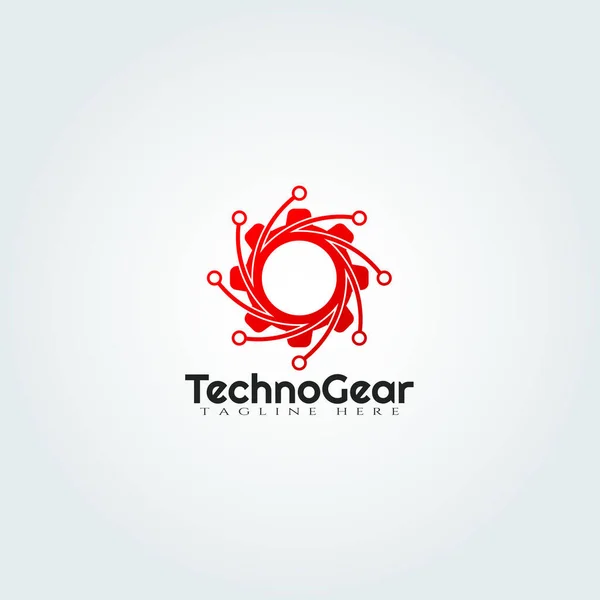 Vites vektör logosu tasarımı, teknoloji simgesi