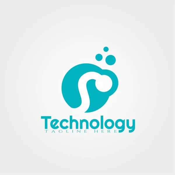 Gear Technology Vector Logo Design — Stock Vector