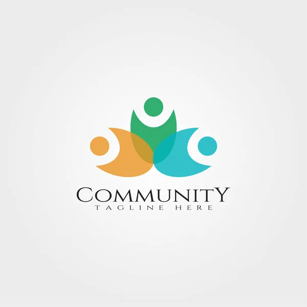 Community Vektor Logo Design Beziehung Symbol — Stockvektor