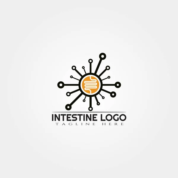 Modèle Logo Intestin Conception Logo Vectoriel Créatif Logo Intestin Icône — Image vectorielle
