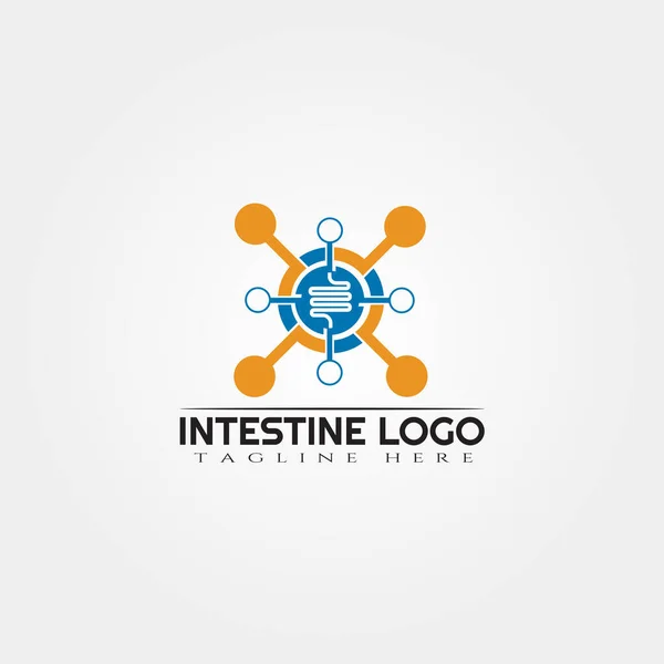 Plantilla Logotipo Del Intestino Diseño Del Logotipo Del Vector Creativo — Archivo Imágenes Vectoriales