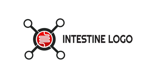Diseño Del Logotipo Del Cuidado Intestinal Vector Logotipo Del Intestino — Vector de stock