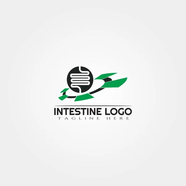 Modelo Logotipo Intestino Design Logotipo Vetor Criativo Logotipo Intestino Ícone — Vetor de Stock