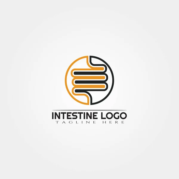 Modelo Logotipo Intestino Design Logotipo Vetor Criativo Logotipo Intestino Ícone — Vetor de Stock