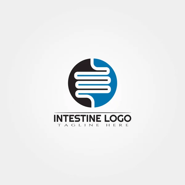 Modelo Logotipo Intestino Design Logotipo Vetor Criativo Logotipo Intestino Ícone — Vetor de Stock