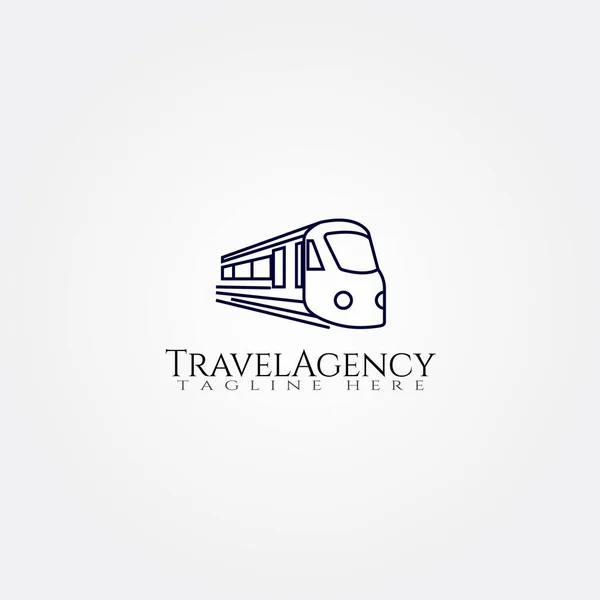 Ταξιδιωτικό Πρακτορείο Πρότυπο Εικονίδιο Τρένο Δημιουργικό Διάνυσμα Σχεδιασμό Λογότυπο Εικονογράφηση — Διανυσματικό Αρχείο