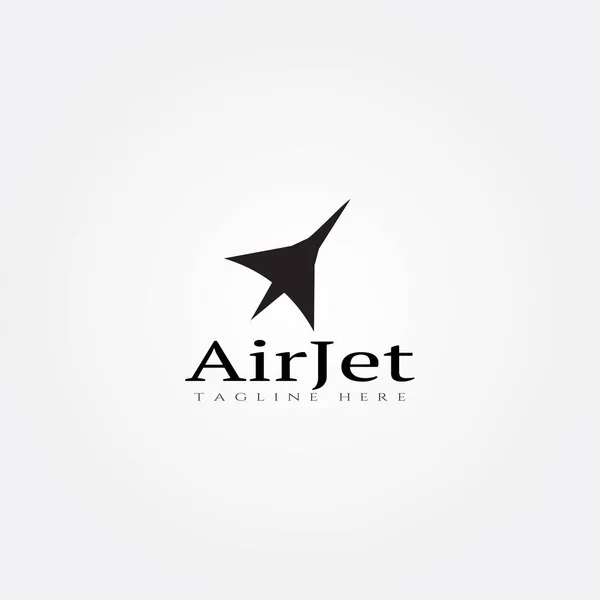 Jet düzlemi simge şablonu, yaratıcı vektör logosu tasarımı, illüstrasyon ögesi