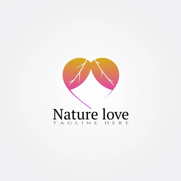 Naturals Ikon Mall Blad Logotyp Kreativa Vektor Logotyp Design Illustration — Stock vektor