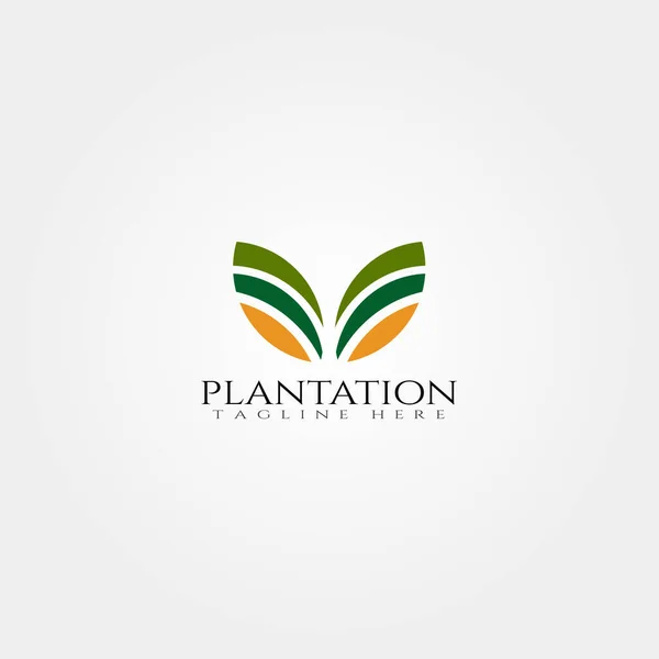 Szablon Ikony Plantacji Projekt Logo Wektora Kreatywnego Farma Symbol Rolnictwa — Wektor stockowy