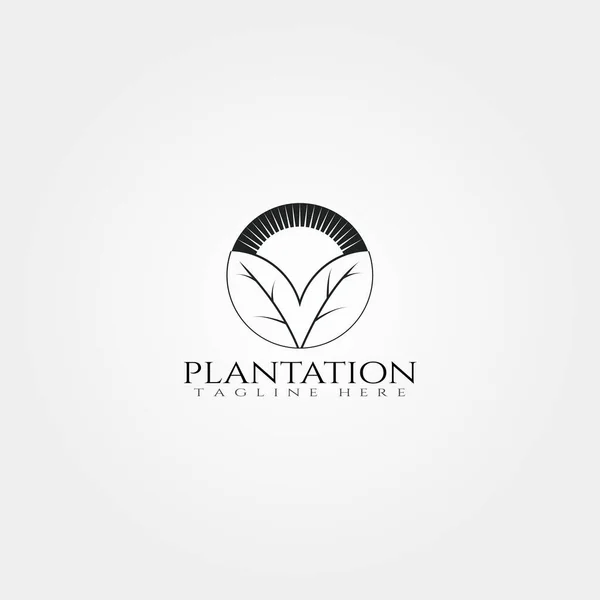 Plantation Icon Template Creative Vector Logo Design Farm Agriculture Symbol — Stock Vector