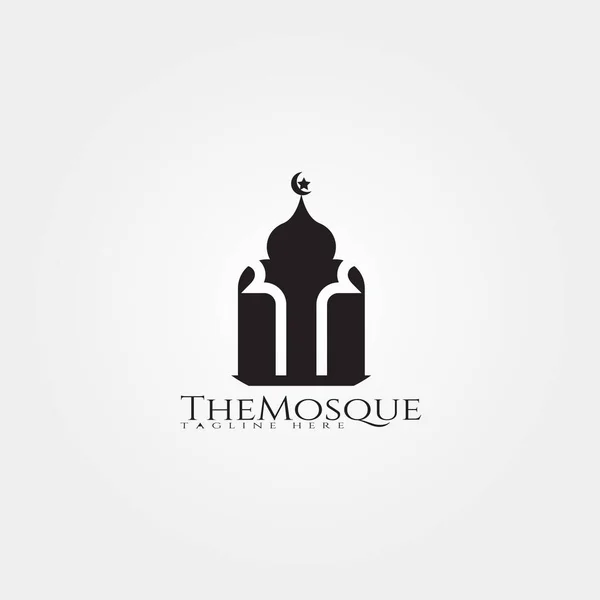 Modèle Icône Mosquée Logo Centre Islamique Religion Design Vectoriel Créatif — Image vectorielle