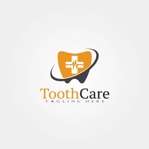 Шаблон Значка Зуба Стоматологічний Логотип Медичний Креативний Векторний Дизайн — стоковий вектор