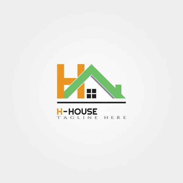 House Icoon Template Met Letter Home Creatieve Vector Logo Ontwerp — Stockvector