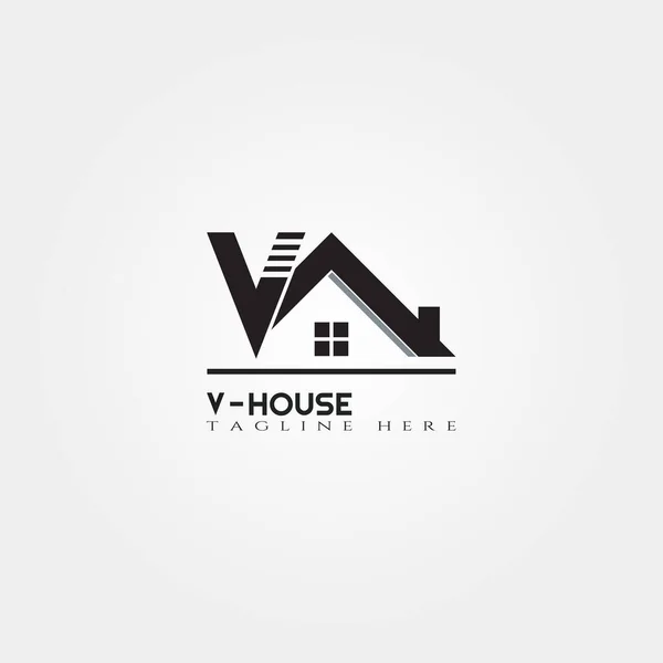 Шаблон Іконок Будинку Літерою Домашній Креативний Векторний Дизайн Логотипу Будівництво — стоковий вектор