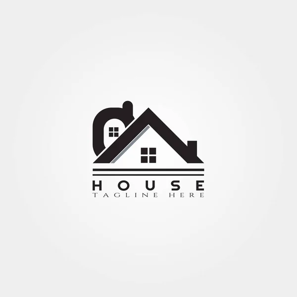 Σπίτι Εικονίδιο Πρότυπο Σπίτι Δημιουργική Διάνυσμα Λογότυπο Σχεδιασμό Κτίριο Και — Διανυσματικό Αρχείο