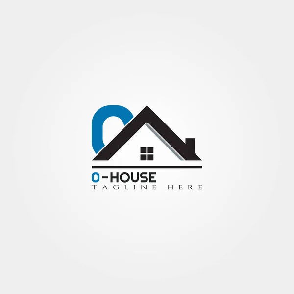 Modèle Icône Maison Avec Lettre Conception Logo Vectoriel Créatif Maison — Image vectorielle