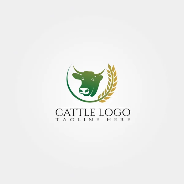 奶牛农场图标模板 奶牛农场符号 创意病媒标识设计 畜牧业 插图元素 — 图库矢量图片