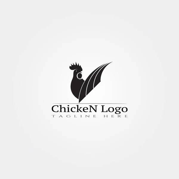 Κοτόπουλο Πρότυπο Εικονίδιο Αγρόκτημα Δημιουργικό Σχεδιασμό Vector Λογότυπο Κτηνοτροφία Εικονογράφηση — Διανυσματικό Αρχείο