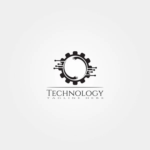 Technologie Icon Vorlage Kreativer Vektor Logo Entwurf Illustrationselement — Stockvektor