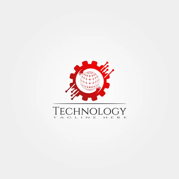 Шаблон Технологій Креативний Векторний Дизайн Логотипу Елемент Ілюстрації — стоковий вектор