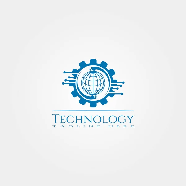Technologie Icon Vorlage Kreativer Vektor Logo Entwurf Illustrationselement — Stockvektor