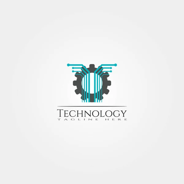 Modelo Ícone Tecnologia Design Logotipo Vetor Criativo Elemento Ilustração —  Vetores de Stock