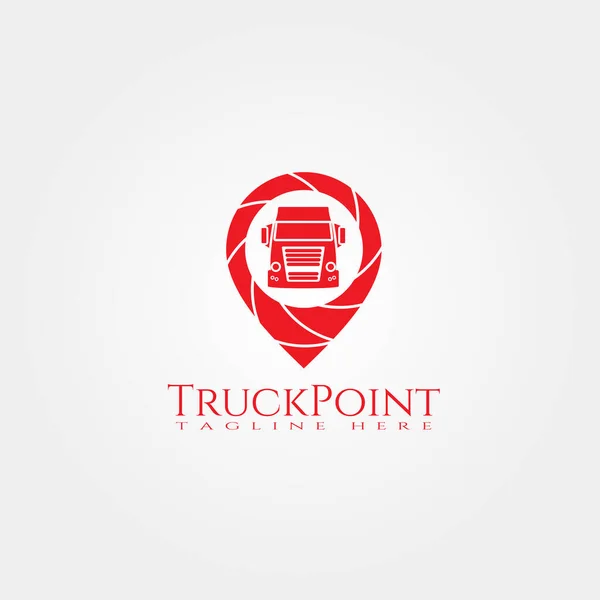 Plantilla Logotipo Camión Diseño Icono Camión Elemento Ilustración Vector Ilustración de stock