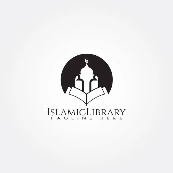 Plantilla Logotipo Islámico Mezquita Combinación Icono Corán Elemento Ilustración Vector Vectores de stock libres de derechos