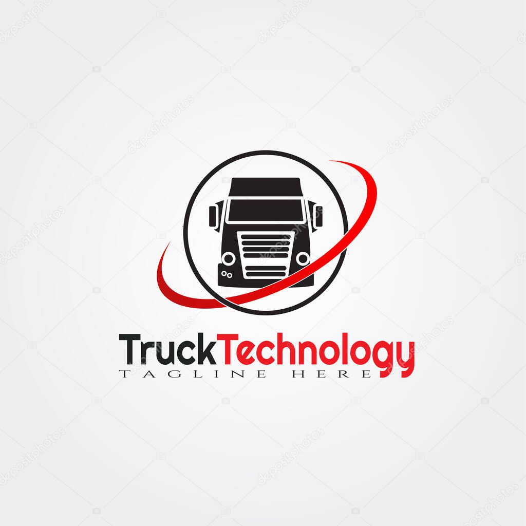 Truck logo template, truck icon design,illustration element -vector