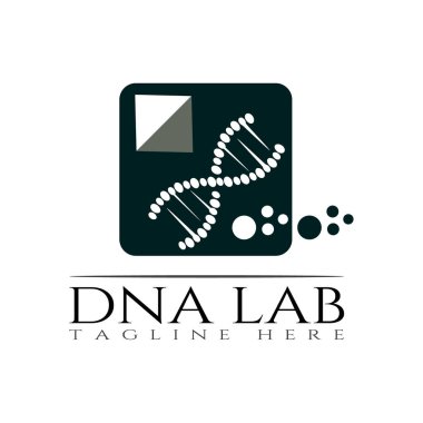 DNA simge şablonu, yaratıcı vektör logosu tasarımı, tıbbi, illüstrasyon ögesi.
