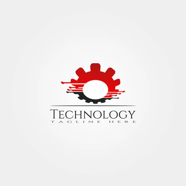 Technologie Icoon Template Creatief Vector Logo Ontwerp Illustratie Element — Stockvector