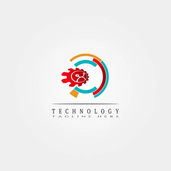 Szablon Ikony Technologii Projekt Twórczego Wektora Logo Połączenie Elementy Ilustracji — Wektor stockowy