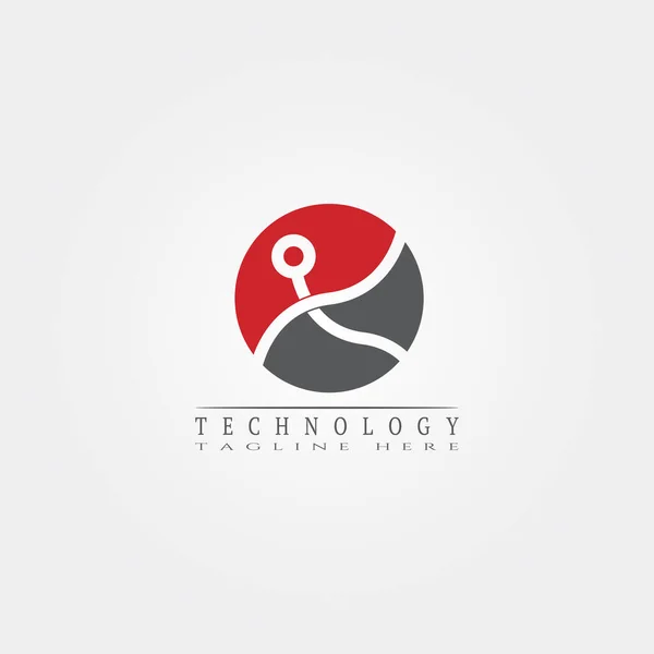 Modelo Ícone Tecnologia Design Logotipo Vetor Criativo Conexão Elementos Ilustração —  Vetores de Stock