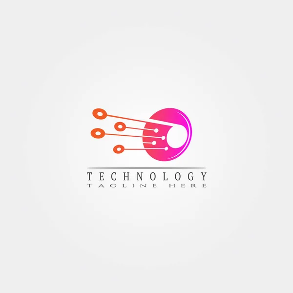 Modèle Icône Technologie Conception Logo Vectoriel Créatif Connexion Éléments Illustration — Image vectorielle