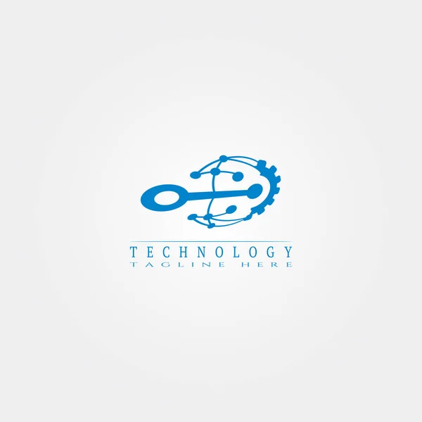 Technologie Icon Vorlage Kreatives Vektor Logo Design Verbindung Illustrationselemente — Stockvektor