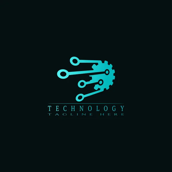 Шаблон Технологій Креативний Векторний Дизайн Логотипу Єднання Елементи Ілюстрації — стоковий вектор