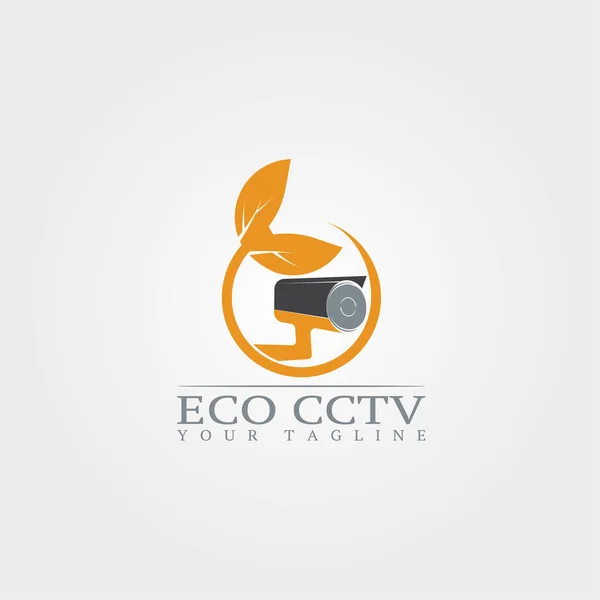 Cctv Camera Zorg Icoon Template Vector Logo Technologie Creatief Illustratie — Stockvector