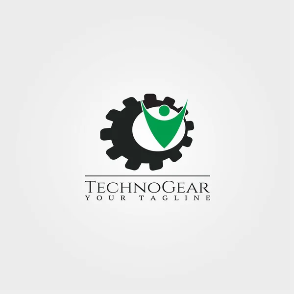 Plantilla Logotipo Engranaje Diseño Vectores Tecnología Para Empresas Elemento Ilustración — Archivo Imágenes Vectoriales