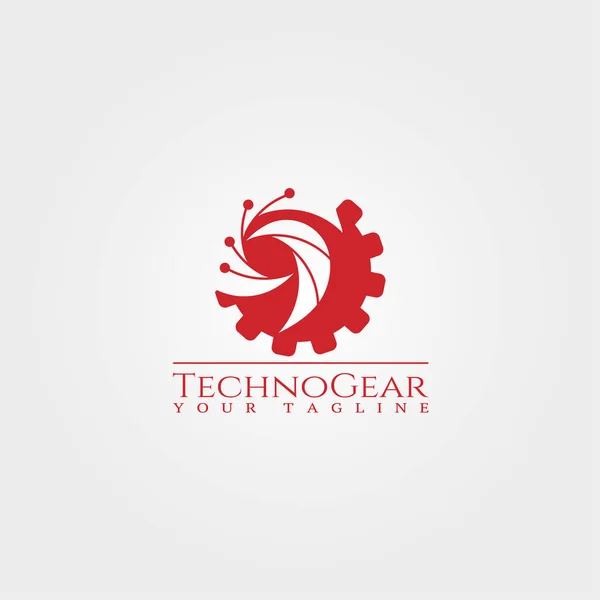 Plantilla Logotipo Engranaje Diseño Vectores Tecnología Para Empresas Elemento Ilustración — Vector de stock